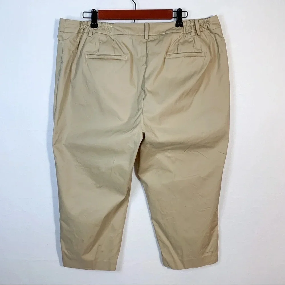 Talbots Perfect Skimmer Tan Khaki Crop Pants